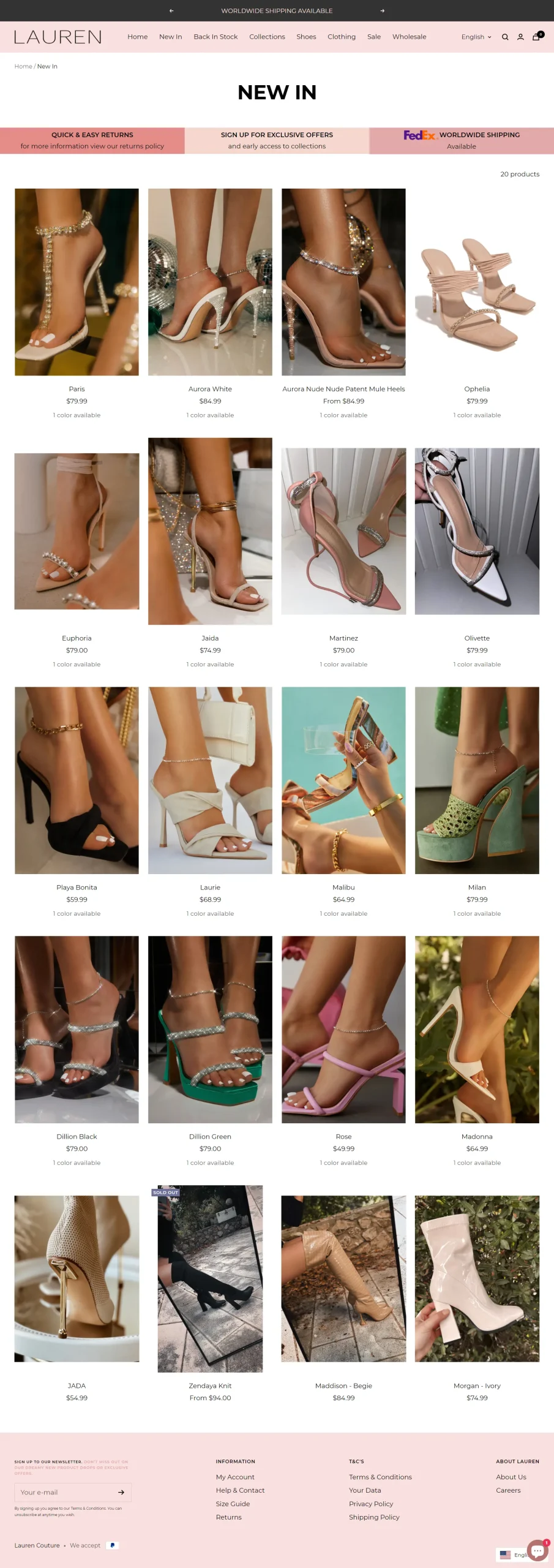 Product page – fashion ecommerce product page layout with conversion CTAs