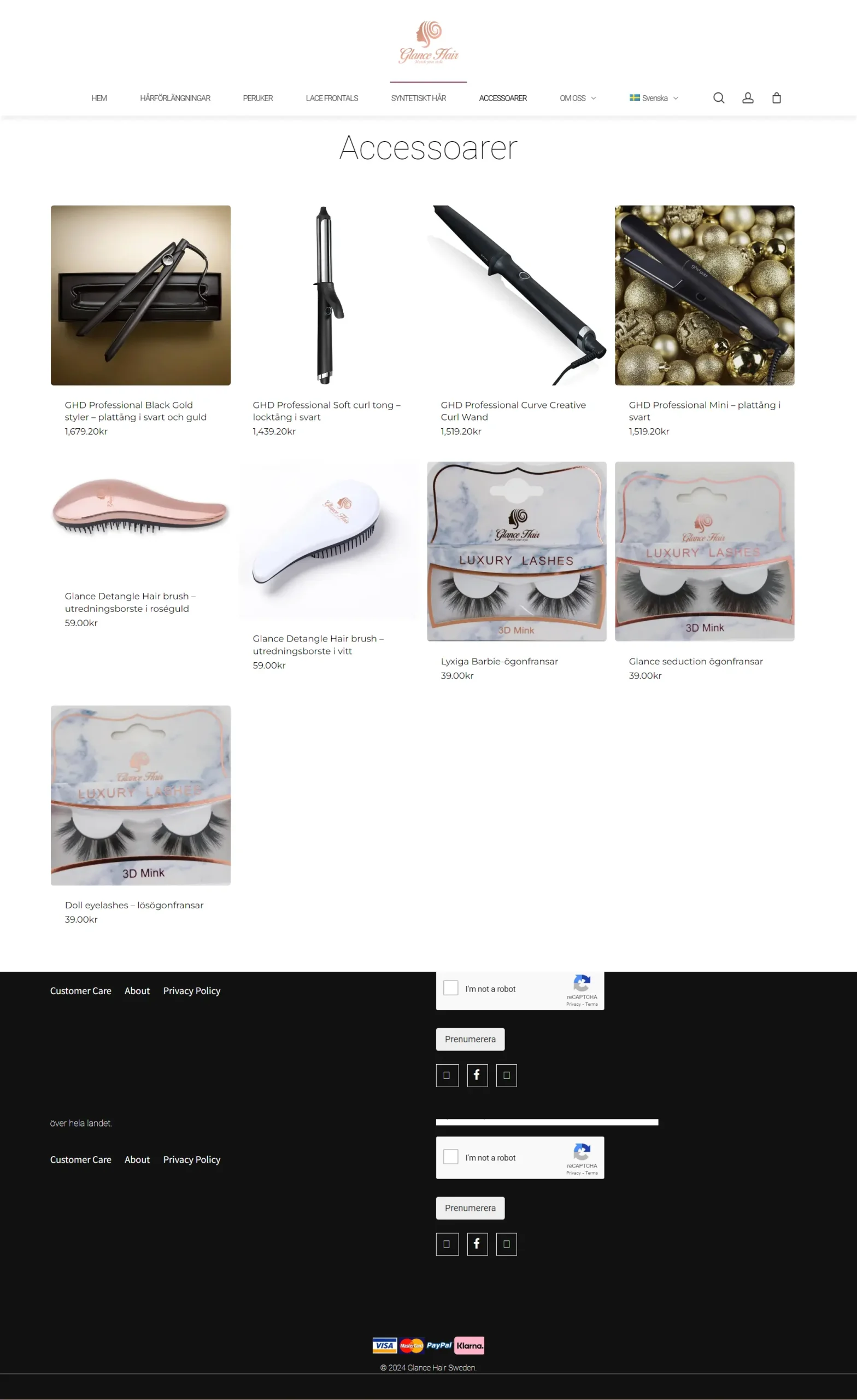 accessories page - Women’s Wig Ecommerce Store