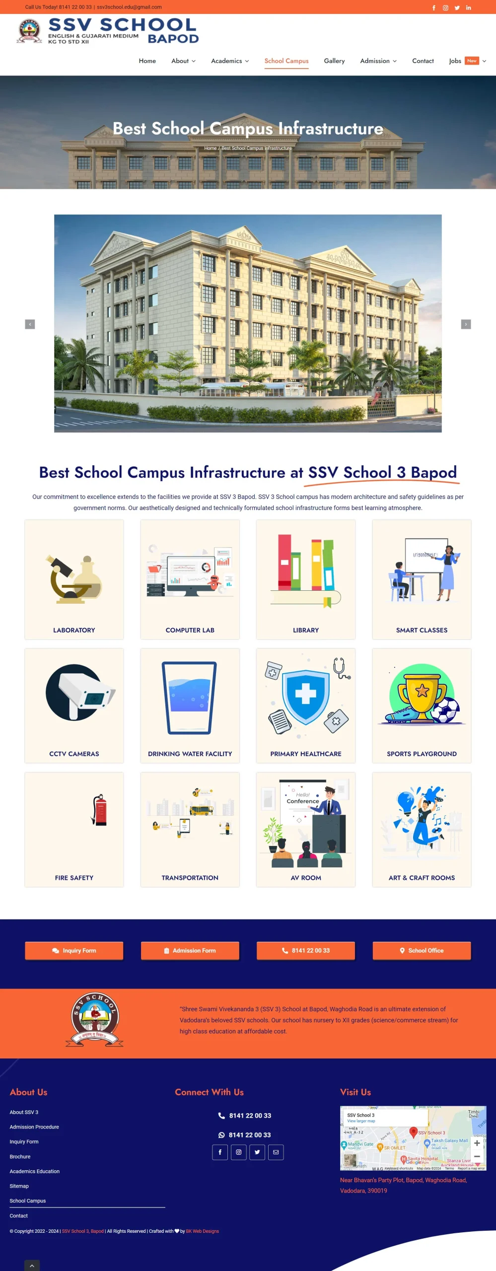school campus page - School website design, branding and marketing