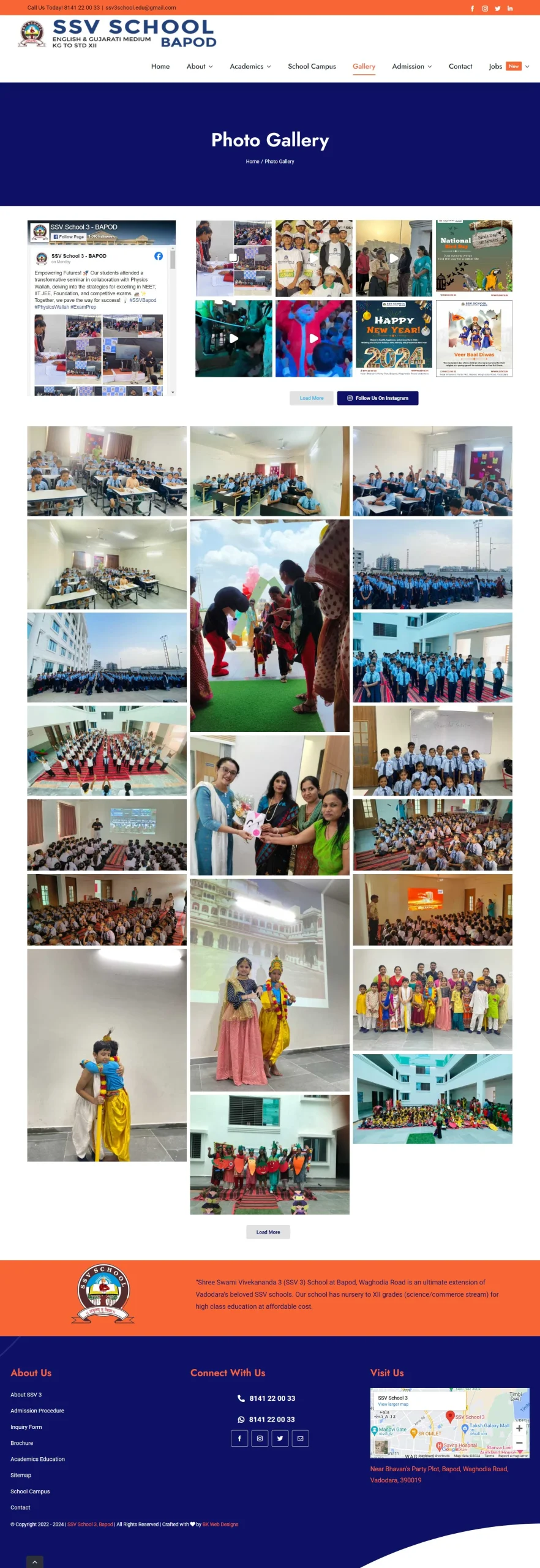 School Gallery page - School website design, branding and marketing