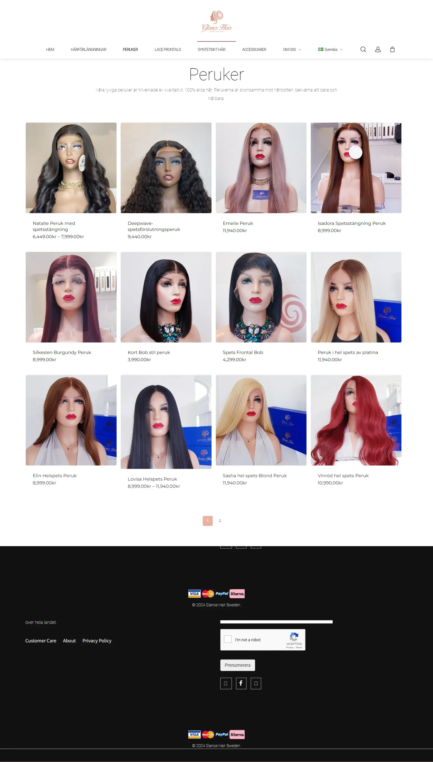 products - Women’s Wig Ecommerce Store