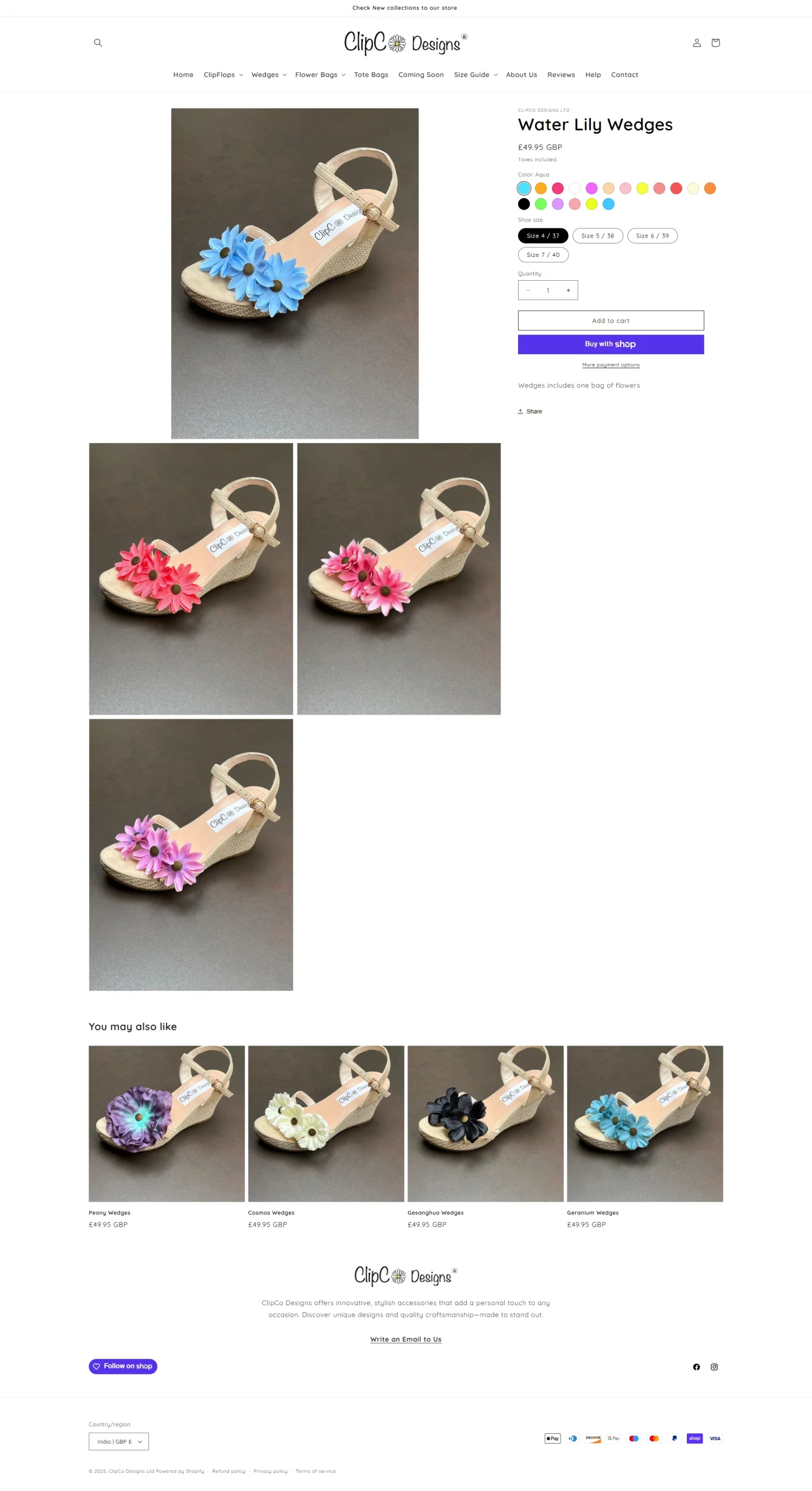 Shopify website design product page full