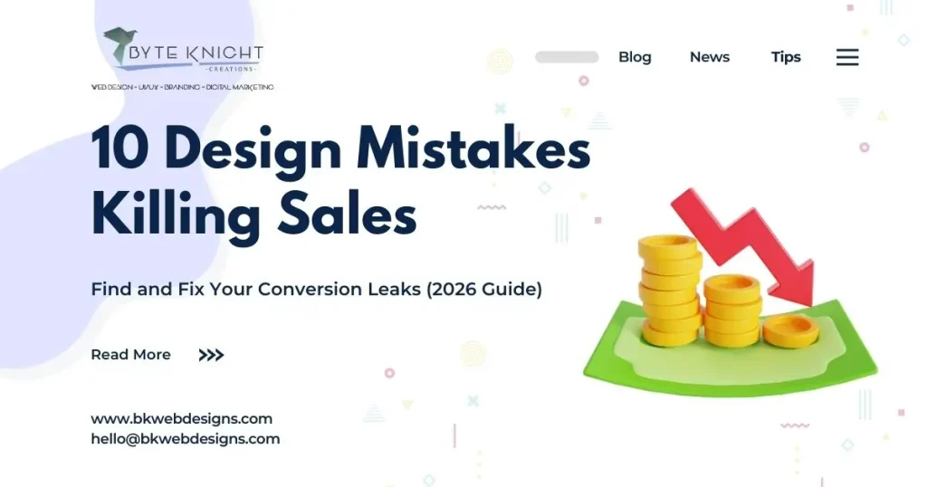 ecommerce website design mistakes - Ecommerce conversion funnel with 10 leak points showing where design mistakes cost online stores revenue