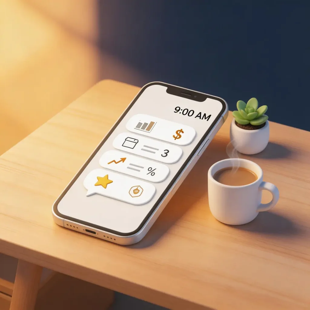 Daily Shopify sales report delivered via Telegram showing automated n8n workflow morning briefing