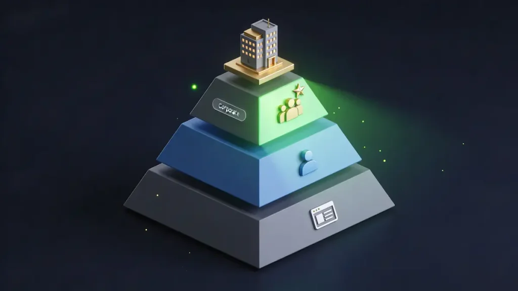 Web design pricing pyramid highlighting professional agency tier as the sweet spot for small businesses