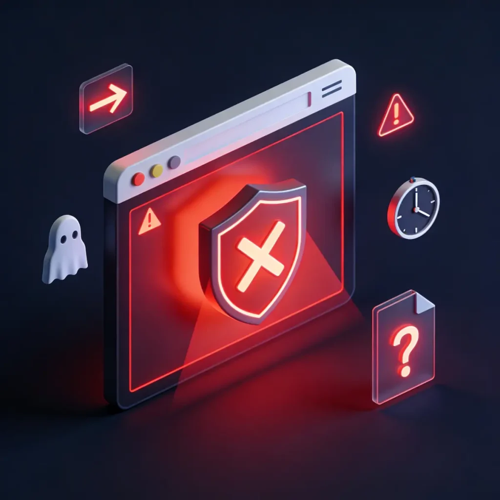 Protective shield deflecting cyber threats from a WordPress website showing website security concept